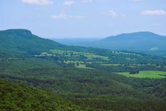 View of the mountains. Ozark mountains. Valley. Ozarks. Arkansas. USA.