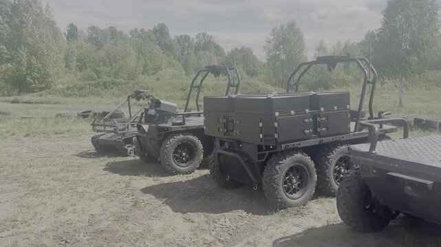 Unmanned ground robotic platforms UGV used by the Ukrainian army