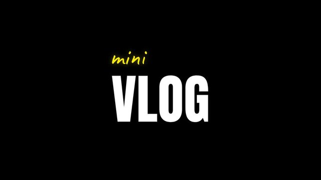 Mini Vlog kinetic typography text animation for travel and daily content
