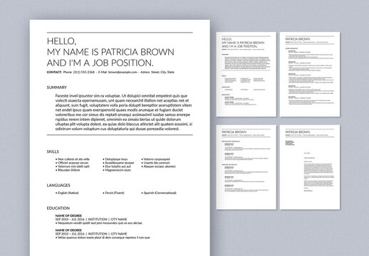 Clean ATS Friendly Resume and Cover Letter Layout