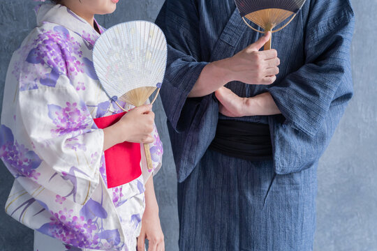 浴衣の夫婦・カップル
