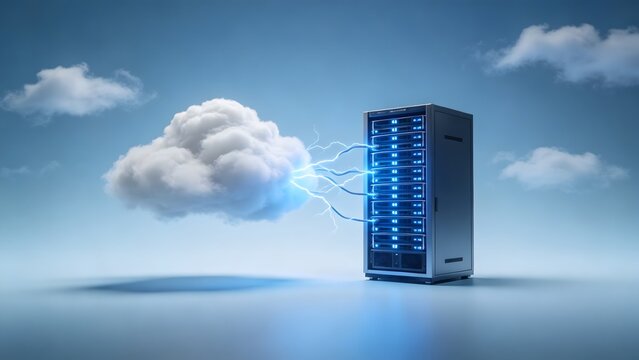 Cloud server with lightning connection
