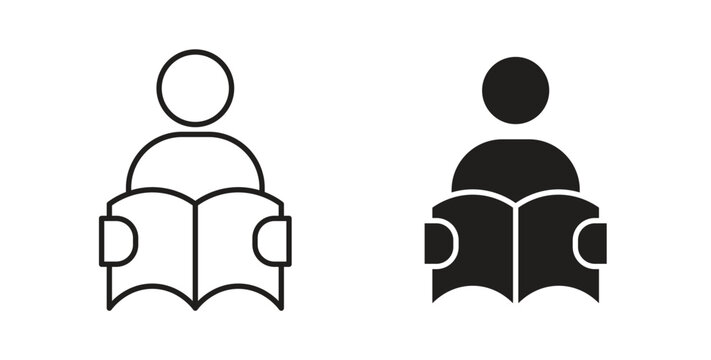 Book open reader icon