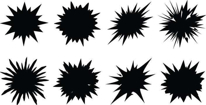 Starburst and Explosion Silhouettes for Impact and Emphasis Design