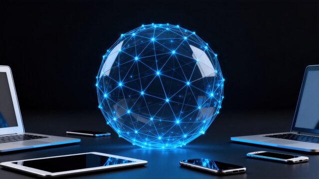 Connected digital sphere with tech devices