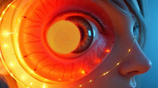 Flexible Artificial Retina Scanning Animation