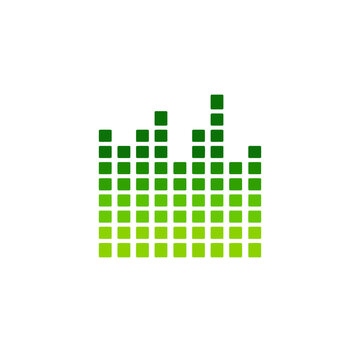 Audio Meter Square Grid Bars Icon