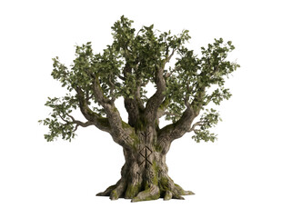 Fototapeta premium Mature olive tree with twisted branches