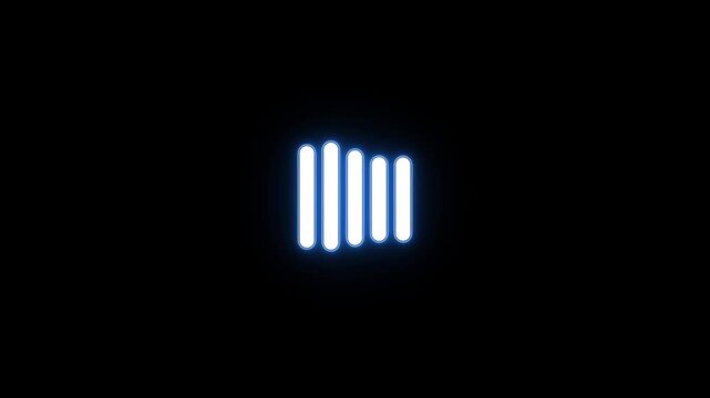 music equalizer display loop. audio visualization motion graphic. minimalist audio spectrum visualizer. graphic representation of a sound wave. Motion graphics of music bar icon