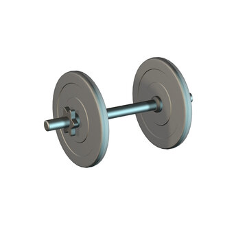 dumbbell, transparent background, 3d 