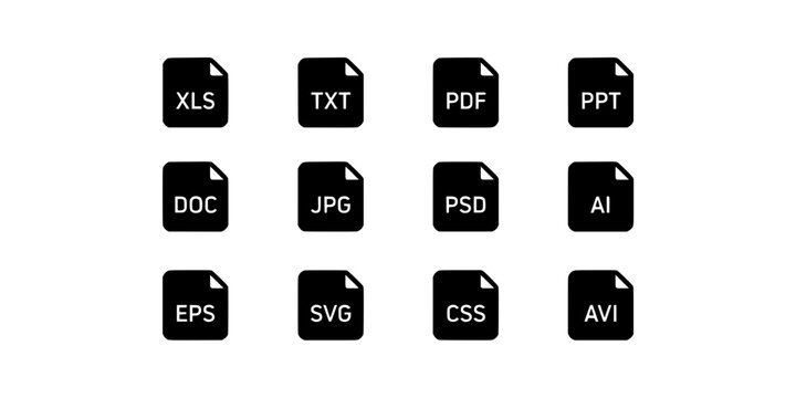 Collection Twelve Icons Arranged Grid Eac Vector Illustration Design Concept Modern Creative Abstract