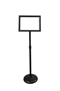 Empty display stand, Metal Menu Holder or Sign Holder with copy space
