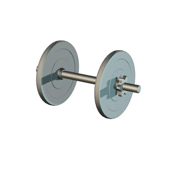 dumbbell, transparent background, 3d