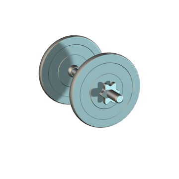 dumbbell, transparent background, 3d