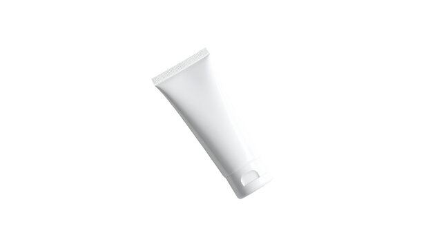 Firefly A pristine white cosmetic tube rendered in high-resolution product photography style, 676158