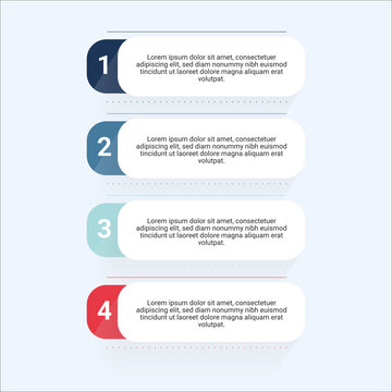 Clean 4 Step Business Infographic Layout with Numbers