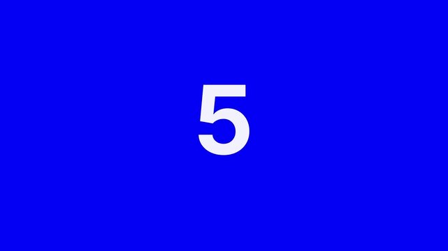 Large light purple numbers eight five three and one arranged horizontally on a vibrant blue surface