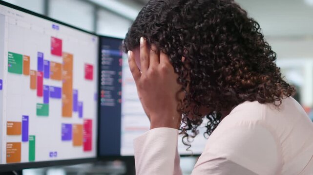 Corporate Employee Struggles With Email Overload