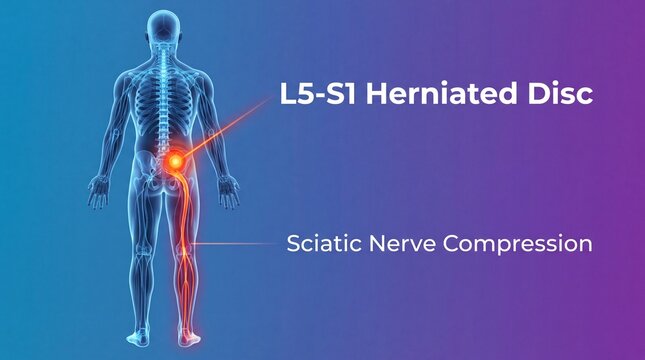 Herniated Disc Causes Sciatic Nerve Compression