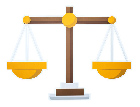 Scales of justice png sticker, transparent background