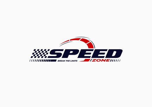 Speed zone stylish typography automotive 