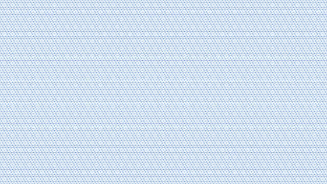 Geometric triangle grid pattern with subtle dot accents on clean light blue paper background.