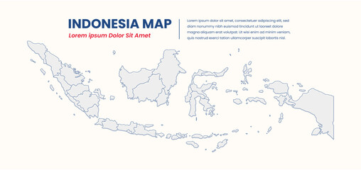 Fototapeta premium Indonesian map