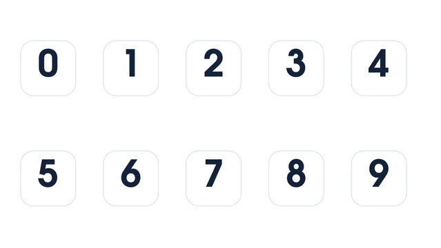 数字フォント素材(シンプル)