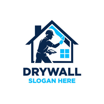 Illustration of Drywall Logo Design Vector Illustration