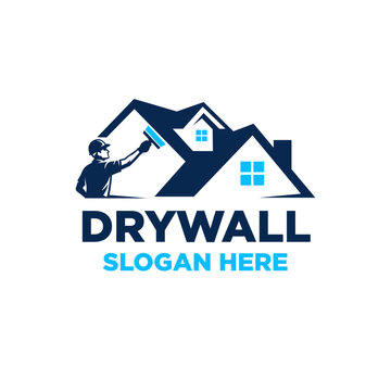 Illustration of Drywall Logo Design Vector Illustration