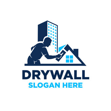 Illustration of Drywall Logo Design Vector Illustration