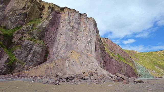 Ireland Epic Locations cliff collapse and landslide coastal erosion on the Copper Coast Waterford Ireland