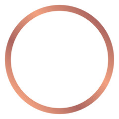 Naklejka premium Round frame png sticker, rose gold design, transparent background