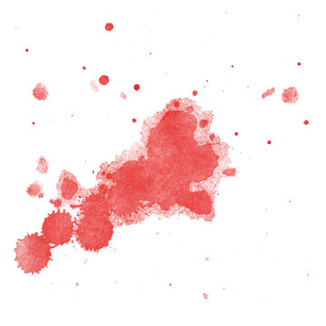 Colorful Red Paint Splashes on Black Background