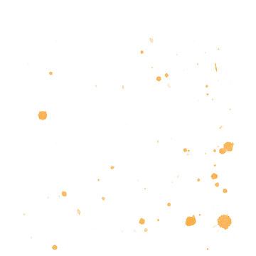 Vibrant Orange Paint Splatter on Black Background