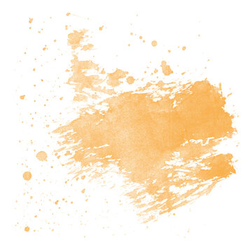 Bright Orange Paint Splash on Dark Background