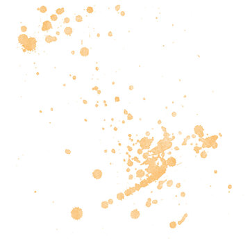 Vibrant Orange Paint Splashes on Black Background