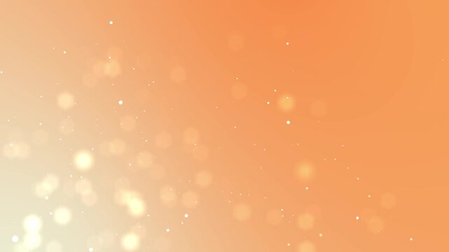 pastel light orange gradient with bokeh light circles and dust particles. Suitable for design projects needing a lively, eyecatching background.