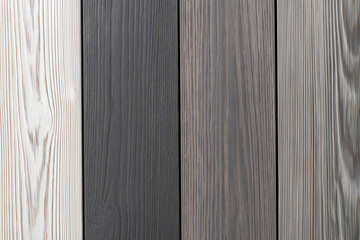 Obraz premium Assorted vertical wood planks in shades of grey and white