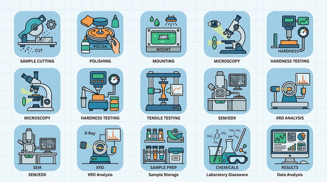Scientists conducting various laboratory tests and experiments in a modern lab setting with equipment.