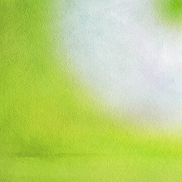 Soft Artistic Watercolor Gradient in Spring Green Tones