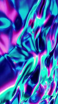 Various colorful fluid shapes floating gracefully in space, vertical video featuring abstract liquid motion, vibrant gradients and modern artistic effects