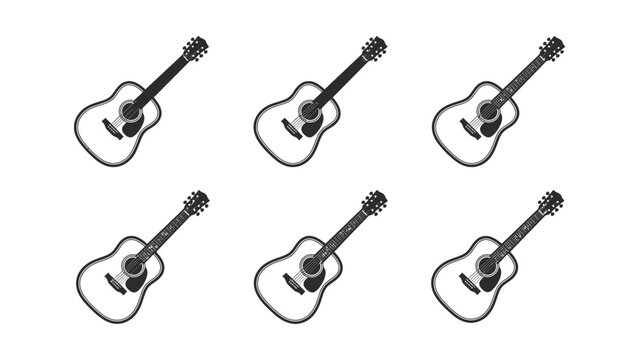 Acoustic Guitar Pattern Vector Art