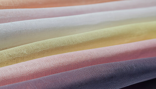 Pastel Sheer Fabric Texture with Soft Gradient Light and Delicate Textile Folds