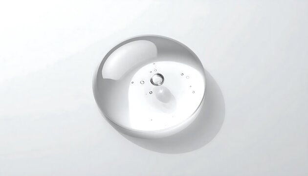 Close-up view of a white plastic push button switch.