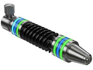 Fototapeta premium Advanced shock absorber with colored bands