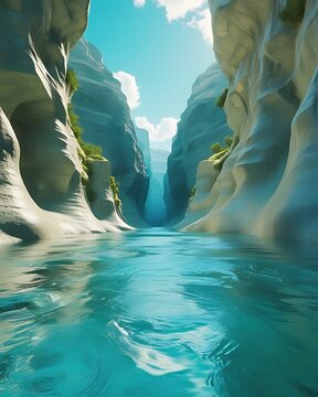 Turquoise canyon river bright scenic wilderness wallpaper images