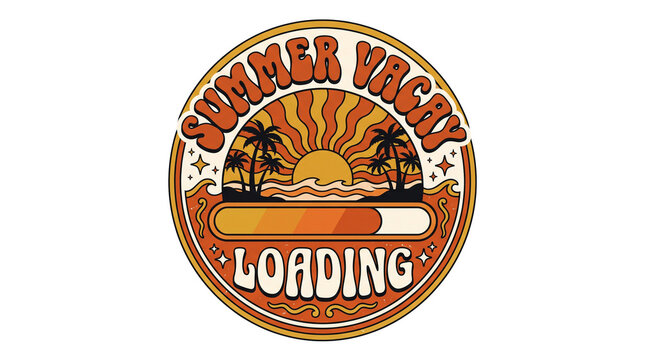 Summer Vibes: "Summer Vacay Loading" Graphic for Sublimation Printing