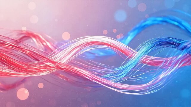 Abstract flowing colorful strands