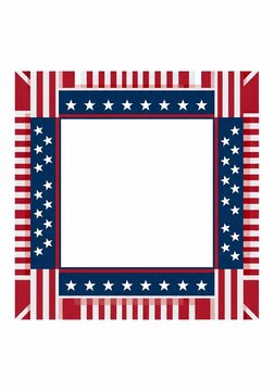 Crimson Stripes, Starry Embrace: A Canvas of Freedom